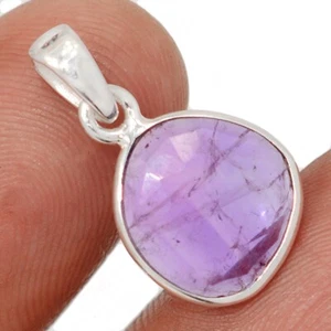 Natural Faceted Amethyst - African 925 Sterling Silver Pendant Jewelry CP69695 - Picture 1 of 1