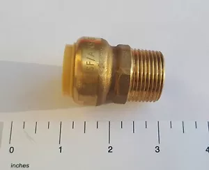 5 STCK. 3/4 ZOLL PUSH FIT X 3/4 ZOLL STECKER GEWINDE ADAPTER, U134LF - Bild 1 von 5