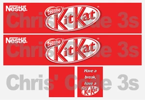 Code 3 Adhesive Vinyl Trailer Decal - KitKat livery - 1/50 1/76 1/148 - Picture 1 of 1