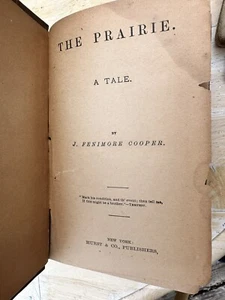 1800’s The Prairie by James Fenimore Cooper - Picture 1 of 3