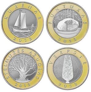 Lithuania 4 x 2 Litai 2013 "Creations of nature and man" UNC