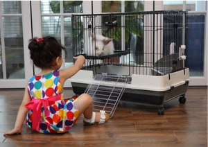 Pet Cage Rabbit Hutch Cat Bunny Hamster Guinea Pig Ferret Small Animal - Picture 1 of 9