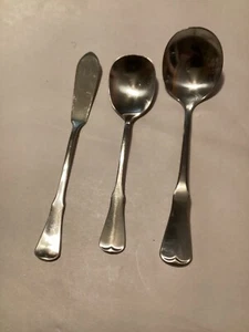Oneida Community Patrick Henry 1 Zuckerlöffel, 1 Buttermesser & 1 Soßenkelle (3) - Bild 1 von 24