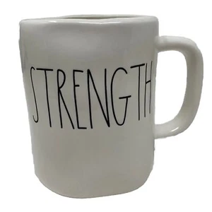 RAE DUNN 16oz Coffee Tea Mug Cup by MAGENTA STRENGTH Large Text Ivory - Bild 1 von 11