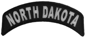 North Dakota Patch Iron on State Rocker- 4x1.75 inch - P1461 - Picture 1 of 5