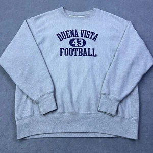 VTG Champion Reverse Weave Sweatshirt Men's XL Gray Buena Vista College Football - Picture 1 of 11