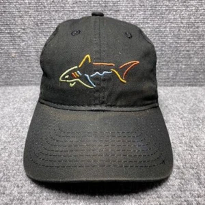 Greg Norman Hat Cap Strap Back Adjustable Mens Black Golf Shark Logo - Picture 1 of 9