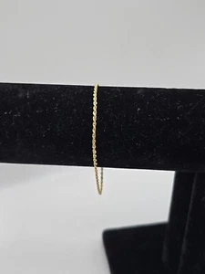 10k Yellow Gold 7" 2MM Rope bracelet - Picture 1 of 8