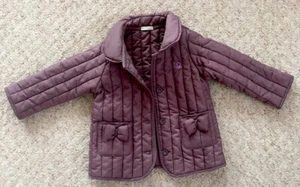 Baby Girls dust purple Jacket, Benetton, Age 6-9 months Immaculate quilted - Picture 1 of 4