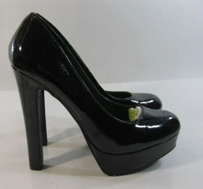 Черный 5,5» блок каблук 1,5`платформа круглый носок туфли женщин размер 5,5 - Изображение 1 из 4
