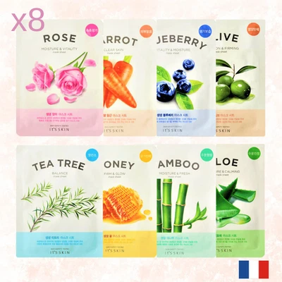 Lot de 8 masques en tissu coréen en tissu - It's Skin - livraison depuis FRANCE - Image 1 of 3