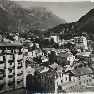  CHIAVENNA PANORAMA EDIZ. MICHELETTI CARTOLINA GRANDE VINTAGE VIAGGIATA - Picture 1 of 3