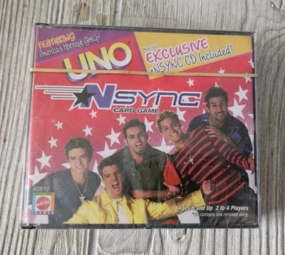 2000 Mattel UNO Nsync Card Game & Exclusive CD Justin Timberlake 42810 Sealed - Image 1 of 3