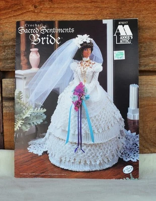 Annie's Attic Crochet Sacred Sentiments Bride Wedding Dress Barbie #870217 - Image 1 of 4