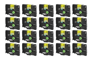 20x Etiqueta láser negra sobre arco iris estrellado amarillo para Brother TZ631L1 P-Touch 0,47" - Imagen 1 de 11