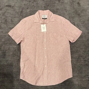 Camisa Manga Corta Franela Portuguesa Nueva con Etiquetas Talla L Hecha en Portugal Mezcla de Lino - Imagen 1 de 7