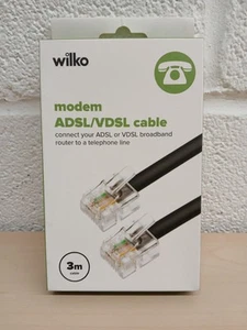 3m ADSL VDSL Router Cable Telephone Lead For BT/SKY/PlusNet Broadband Phone - Picture 1 of 1