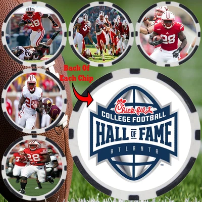 Montee Ball Wisconsin College Football Hall of Fame Chips (5) - Image 1 of 2