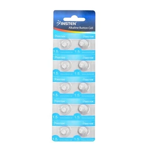 10 Pcs INSTEN AG1 Button Cell Watch Battery 1.5V LR60 364 SR621 LR621 SR60 164 - Picture 1 of 3