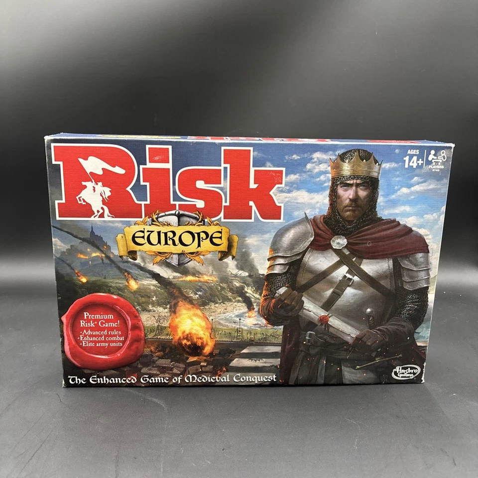 RISK EUROPE Strategy Board Game Medieval Conquest Hasbro - Image 1 of 4