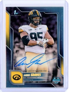 2025 Bowman Chrome University AARON GRAVES Iowa Autograph AUTO RC Prospect - Picture 1 of 2