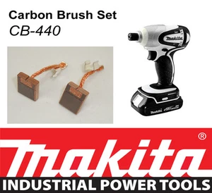 NUEVO Makita 18V LXT Impacto Driver BTD142HW BTD141 Genuino JUEGO DE CEPILLOS DE CARBONO CB-440 - Imagen 1 de 4