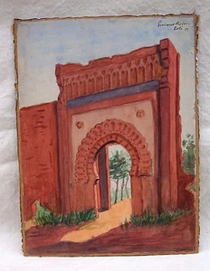 French Orientalist Watercolor Moroco Guiraud Riviere Art Deco 1933 Sale - Picture 1 of 4