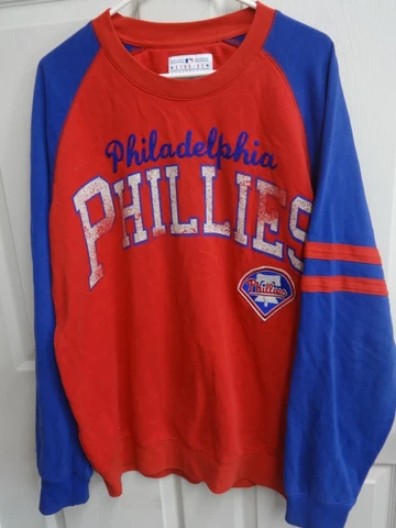 Vintage MLB Philadelphia Phillies Pullover Baseball Sweatshirt Men Large Cover