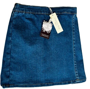 Copper Key Skirt M Girls Blue Jean Faux Wrap NWT $34 - Picture 1 of 7