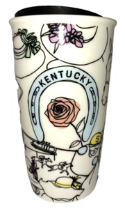Starbucks Kentucky Derby State Horse Keramik Tumbler Becher 12 oz. mit Deckel schön :) - Bild 1 von 7