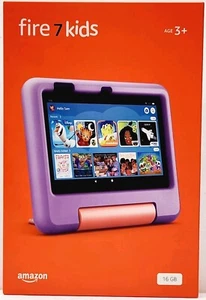 Amazon Fire 7 Kids Tablet, 7", 16GB, 12th Gen, 2GB RAM Parental Controls, Age 3+ - Picture 1 of 16