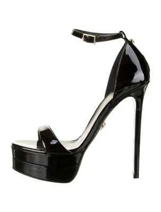 VERSACE Black Patent Leather Pumps Size 9 IT 39 Very Good Condition Gorgeous! - Picture 1 of 5