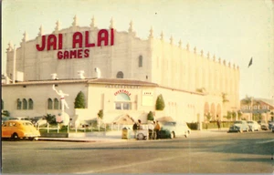 Cartolina Fronton Palace Jai Alai Tijuana Baja California Messico Cromata Non Spedita - Foto 1 di 2