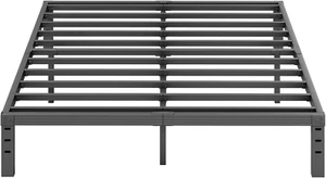 12 Inch High Metal Queen Bed Frame, Platform Bed Frame Queen Size No Box Spring  - Picture 1 of 8