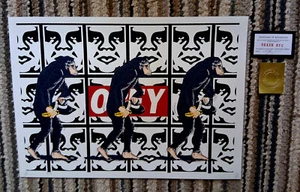 Death NYC Original OBEY Chimp Limited Edition Kunstdruck 37/100 mit COA - Bild 1 von 3