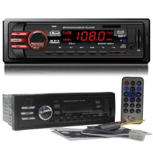 Single 1 DIN Autoradio MP3 Player Bluetooth USB/SD/AUX Audio Stereo im Armaturenbrett - Bild 1 von 12