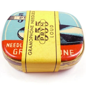 100 Grammophonnadeln Nadeldose PRYM 555 LOUD NEEDLES FOR THE GRAMOPHONE Tin NOS - Bild 1 von 5