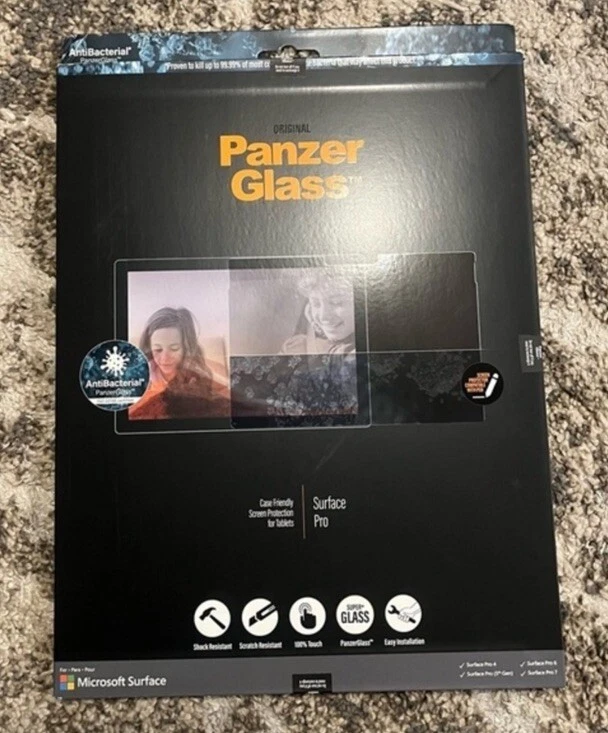 PanzerGlass Microsoft Surface Pro 4 Pro 5 Gen Pro 6 Pro 7 Screen Protector Glass - Image 1 of 2