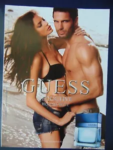 2012 GUESS VERFÜHRERISCHER HOMME BLAUER DUFT FÜR HERREN Vintage Kunstdruck Anzeige - Bild 1 von 1