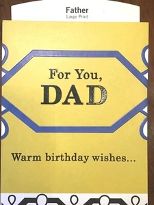 Tarjetas de cumpleaños con sello IMPRESIÓN GRANDE para PAPÁ, fáciles de leer, HB cumpleaños PAPÁ 47C - Imagen 1 de 15