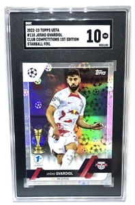 JOSKO GVARDIOL 2022-23 Topps UEFA 1st Edition  SGC 10 Gem AS RC Starball Leipzig - Picture 1 of 2
