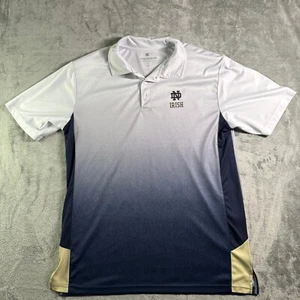 Colosseum Notre Dame Irish Polo Shirt Gradient Athletic Fit Size L - Foto 1 di 7