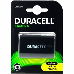 Duracell Akku für Nikon Typ EN-EL9a 7,4V 1100mAh/8Wh Li-Ion Schwarz