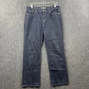 Lauren Jeans Co Ralph Lauren Classic Straight Women's 10 Petite Blue Denim - Picture 1 of 10