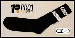 EXPRESS POST Pro1 Sfi 3.3 Race Socks | Black | Car Racing Rally Speedway Drag - Picture 1 of 12