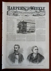 Shakespeare Portrait Harper's Reconstruction newspaper 1869 complete issue - Picture 1 of 14