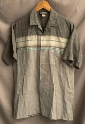Triumph Of CA Men's MEDIUM Made in USA Cotton Blend BF SS EUC Camp Shirt! — 第 1/4 张图片
