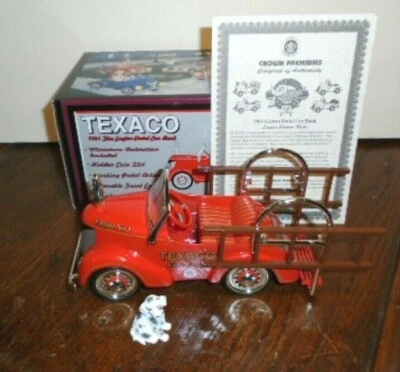 RARE NEW TEXACO 1997 CROWN PREMIUMS GARTON 1941 FIRE ENGINE PEDAL CAR, 500 MADE  - Image 1 of 4