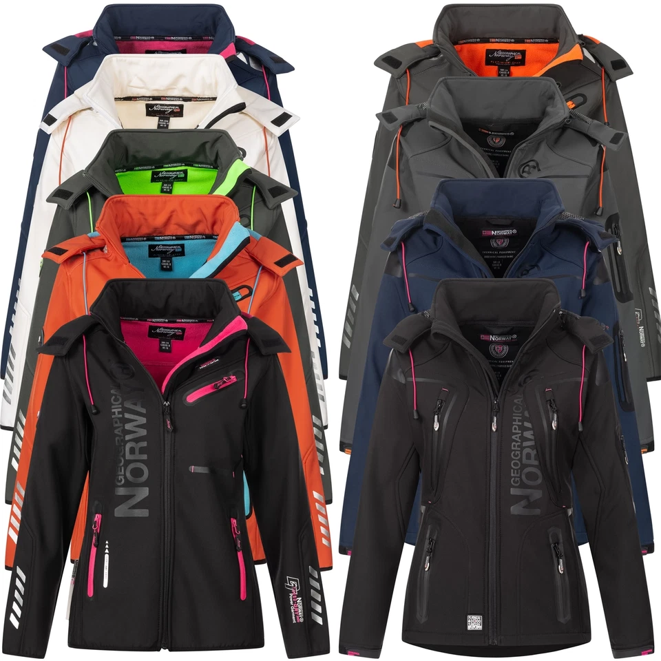 Geographical Norway Damen Softshell Jacke Windbreaker Regen Outdoor Jacke S-XXL - Bild 1 von 1