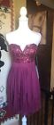 My Michelle Maroon Dark Red Homecoming Prom Party Dress Strapless Sequin Size 9 